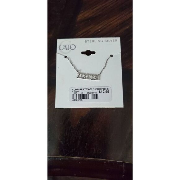 NEW WITH TAGS CATO STERLING SILVER MAMA NECKLACE - Picture 1 of 3